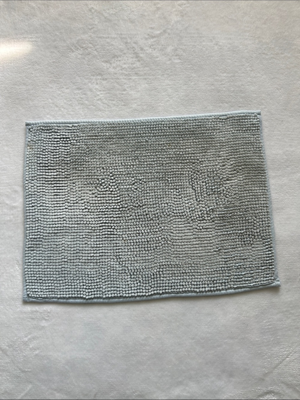 Textured Bath Mat in Light Blue